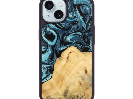 iPhone 15 Wood Phone Case - Pippy (Blue, 744040) For Cheap