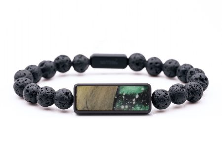 Lava Bead Wood Bracelet - Levi (Cosmos, 742897) Sale