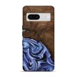 Pixel 7 Wood Live Edge Phone Case - Livia (Blue, 742595) Cheap