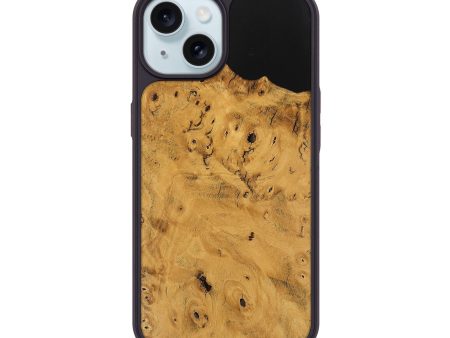 iPhone 15 Wood Phone Case - Julieta (Wood Burl, 743894) Supply