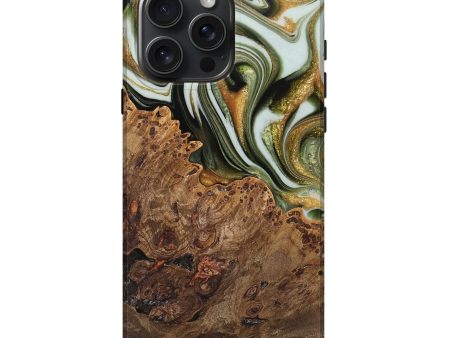 iPhone 16 Pro Max Wood Live Edge Phone Case - Colton (Black & White, 742964) Fashion