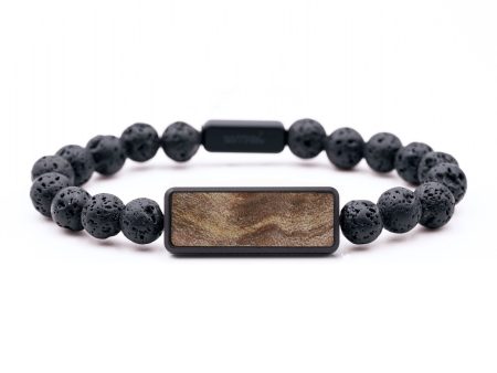 Lava Bead Wood Bracelet - Luke (Wood Burl, 743751) Discount