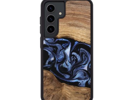 Galaxy S24 Wood Phone Case - Hildred (Blue, 743387) For Cheap