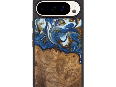 Pixel 9 Pro XL Wood Phone Case - Haroon (Teal & Gold, 743031) Online