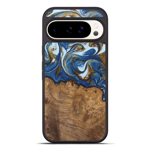 Pixel 9 Pro XL Wood Phone Case - Haroon (Teal & Gold, 743031) Online