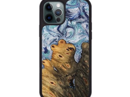 iPhone 12 Pro Wood Phone Case - Ange (Blue, 743929) Discount