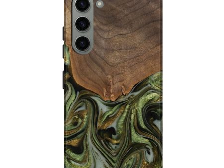 Galaxy S23 Plus Wood Live Edge Phone Case - Caralie (Green, 742573) Online Hot Sale