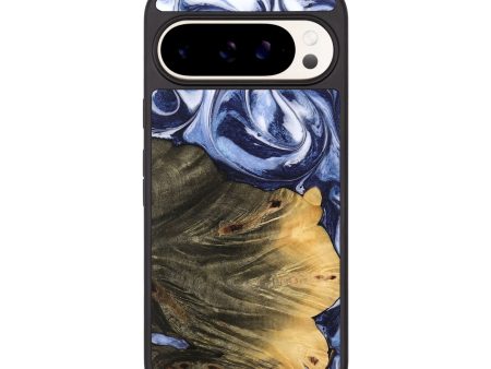 Pixel 9 Wood Phone Case - Jeana (Blue, 742682) Supply