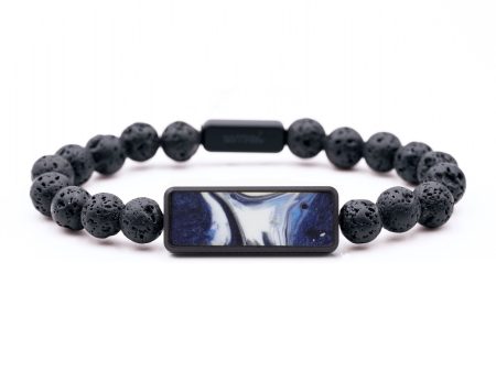 Lava Bead Wood Bracelet - Graham (Blue, 742931) Online Hot Sale