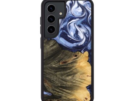 Galaxy S24 Wood Phone Case - Jeana (Blue, 742682) Supply