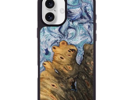 iPhone 16 Plus Wood Phone Case - Ange (Blue, 743929) Online