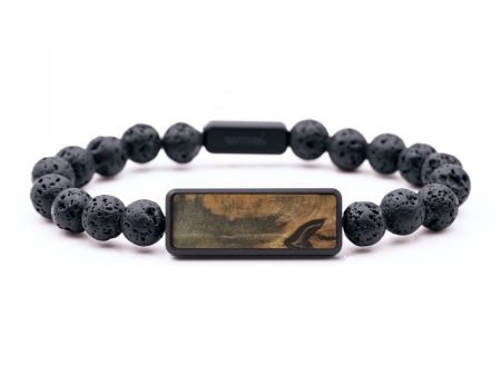 Lava Bead Wood Bracelet - Jonah (Wood Burl, 743716) For Cheap