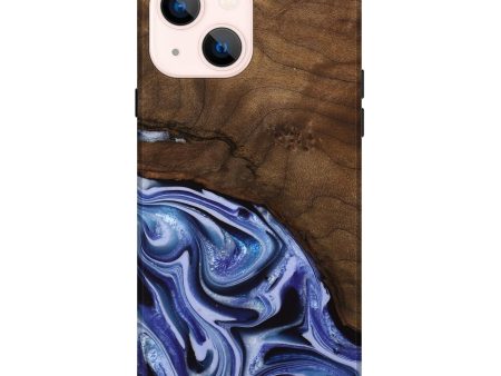 iPhone 14 Plus Wood Live Edge Phone Case - Livia (Blue, 742595) Hot on Sale