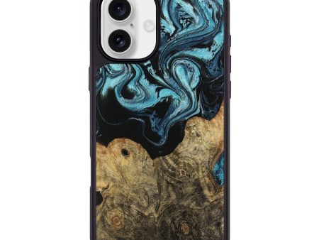 iPhone 16 Plus Wood Phone Case - Callum (Blue, 744035) For Cheap