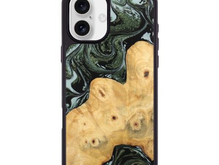 iPhone 16 Plus Wood Phone Case - Donia (Green, 743804) Online now