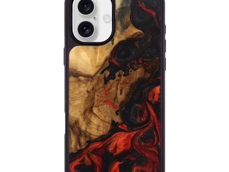 iPhone 16 Plus Wood Phone Case - Debi (Red, 743308) Online