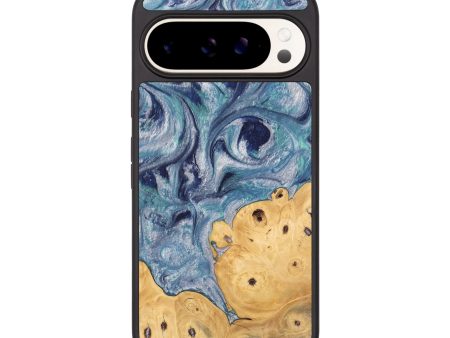 Pixel 9 Pro Wood Phone Case - James (Blue, 744007) For Sale