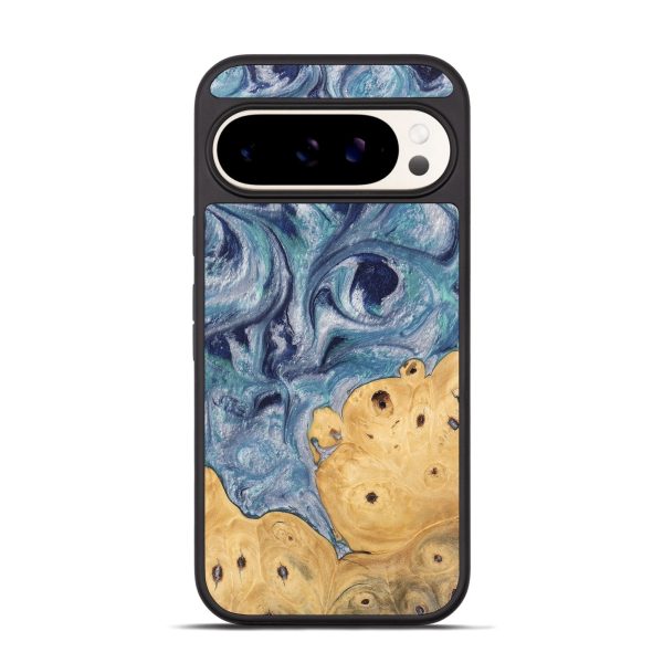 Pixel 9 Pro Wood Phone Case - James (Blue, 744007) For Sale