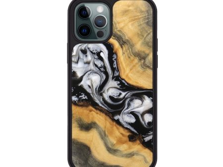 iPhone 12 Pro Wood Phone Case - Aybars (Black & White, 743117) For Cheap