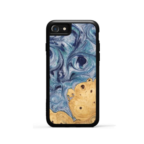 iPhone SE Wood Phone Case - James (Blue, 744007) on Sale