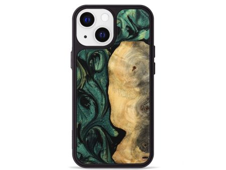 iPhone 13 mini Wood Phone Case - Danilo (Green, 743935) For Cheap