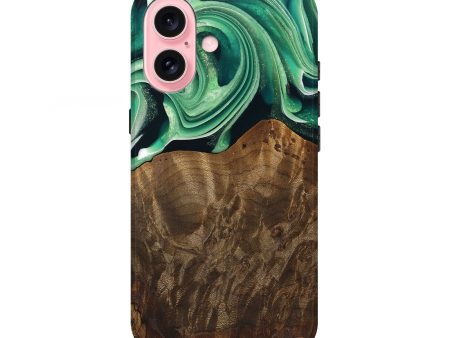 iPhone 16 Wood Live Edge Phone Case - Piper (Green, 742978) Sale