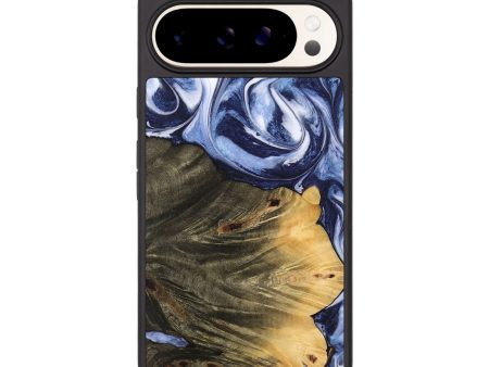 Pixel 9 Pro XL Wood Phone Case - Jeana (Blue, 742682) For Sale