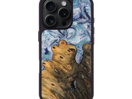 iPhone 16 Pro Wood Phone Case - Ange (Blue, 743929) For Sale