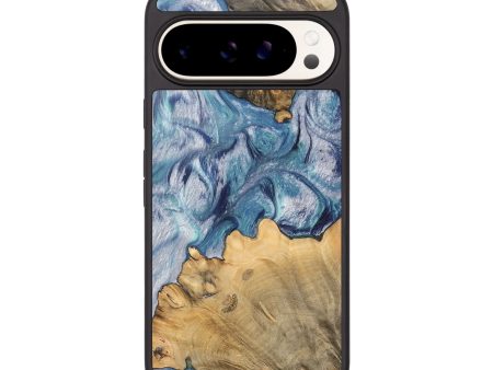 Pixel 9 Wood Phone Case - Sharl (Blue, 743998) For Discount