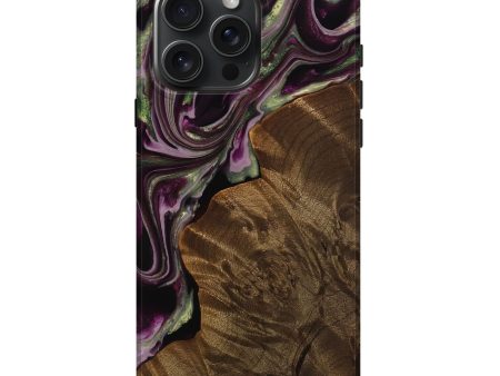 iPhone 16 Pro Max Wood Live Edge Phone Case - Erinna (Purple, 742599) Supply