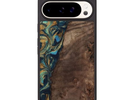 Pixel 9 Pro XL Wood Phone Case - Sonia (Teal & Gold, 743466) Discount