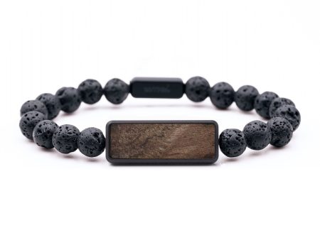 Lava Bead Wood Bracelet - Brittney (Wood Burl, 743758) Sale