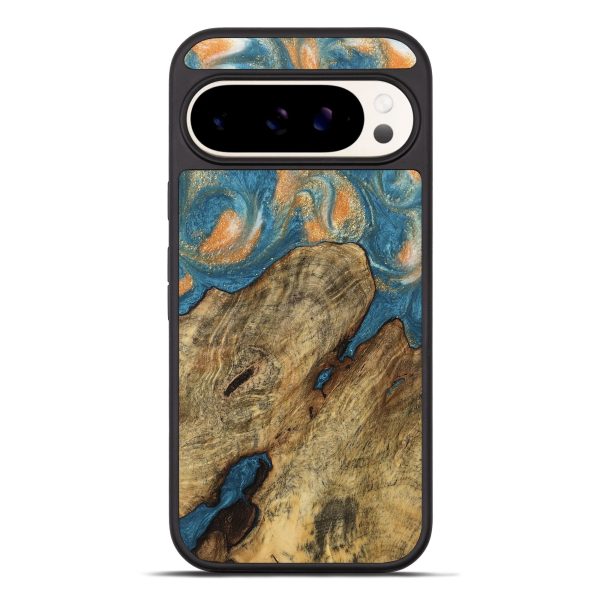 Pixel 9 Pro XL Wood Phone Case - Norrie (Teal & Gold, 743455) Discount