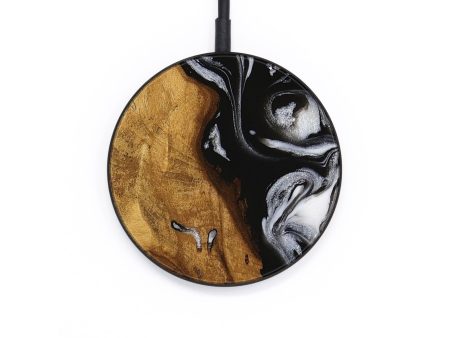 Circle Wood Wireless Charger - Ailene (Black & White, 743119) Hot on Sale