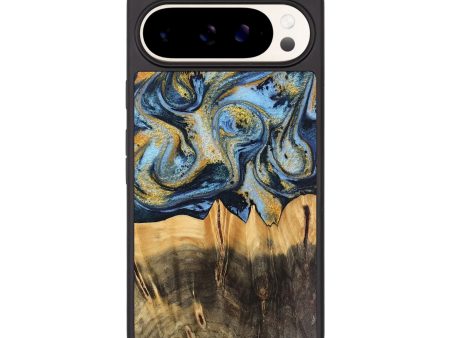 Pixel 9 Pro XL Wood Phone Case - Denzil (Teal & Gold, 743916) Cheap