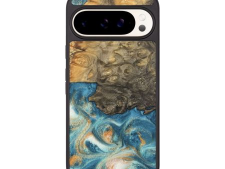 Pixel 9 Wood Phone Case - Tildy (Teal & Gold, 743433) Discount