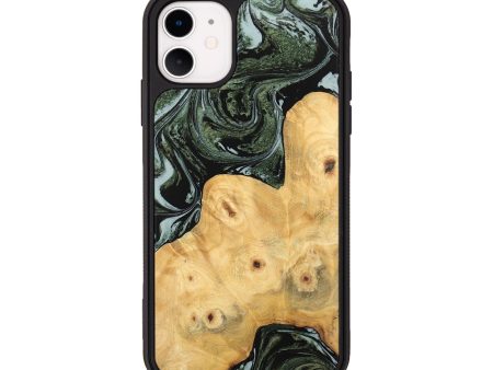 iPhone 11 Wood Phone Case - Donia (Green, 743804) Sale