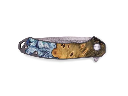 EDC Wood Pocket Knife - Ange (Blue, 743929) on Sale