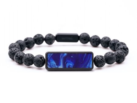 Lava Bead Wood Bracelet - Howard (Blue, 742918) Fashion