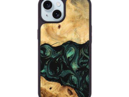 iPhone 15 Wood Phone Case - Neveah (Green, 743959) Sale