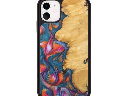 iPhone 11 Wood Phone Case - Jazlynn (Blue, 743385) Online now