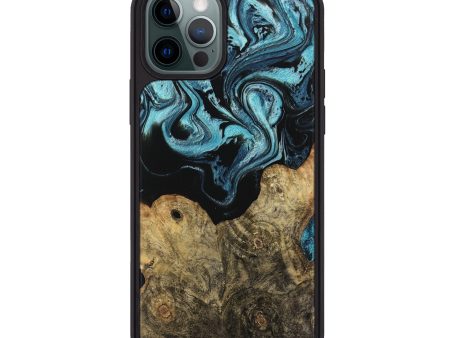 iPhone 12 Pro Max Wood Phone Case - Callum (Blue, 744035) Hot on Sale