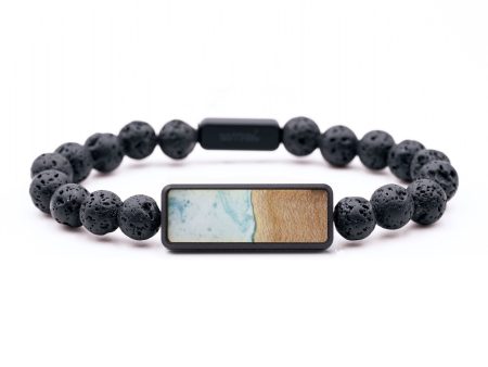 Lava Bead Wood Bracelet - Kairo (Coastal, 743761) For Cheap