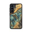 Galaxy S24 Wood Phone Case - Dallas (Teal & Gold, 743897) on Sale