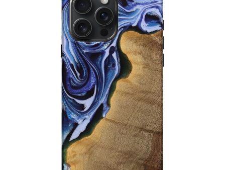 iPhone 16 Pro Max Wood Live Edge Phone Case - Jaelynn (Blue, 742597) Online