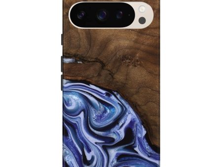 Pixel 9 Pro XL Wood Live Edge Phone Case - Livia (Blue, 742595) on Sale