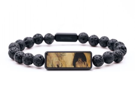 Lava Bead Wood Bracelet - Jamal (Wood Burl, 743717) Online