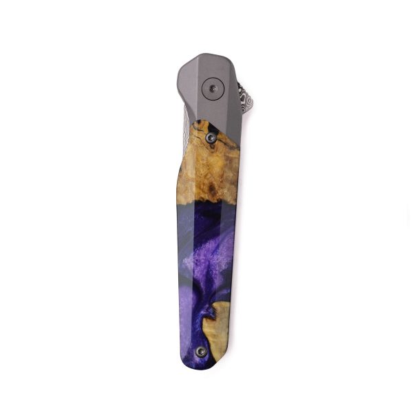 Live Edge Wood Pocket Knife - Angelina (Purple, 742621) Discount