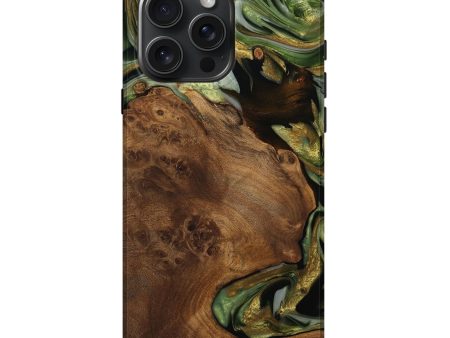 iPhone 16 Pro Max Wood Live Edge Phone Case - Gustave (Green, 742584) Online now