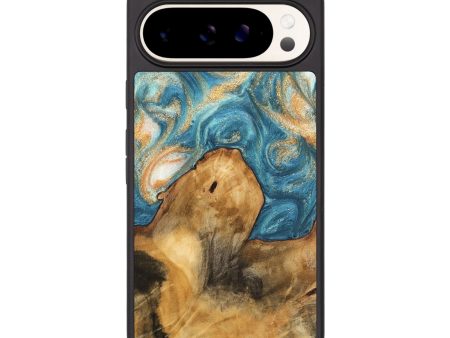 Pixel 9 Pro XL Wood Phone Case - Kendal (Teal & Gold, 743442) Online now